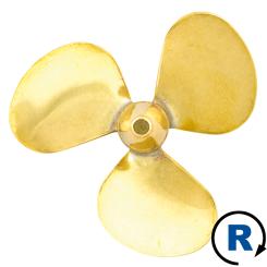 3-Blatt Wasserschraube D RECHTS 30mm M4 