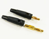 Büschelstecker4 mm SCHWARZ Lötanschluss, Soft-Grip 