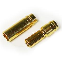 Goldkontakt Stecker + Buchse 5 mm 
